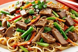Chow mein de vitela