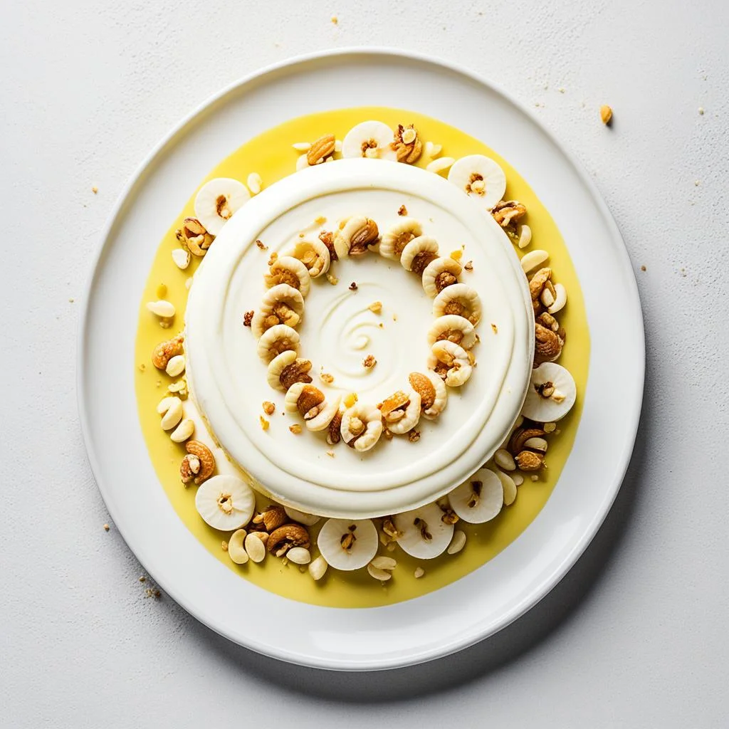 Mousse de Limão e Castanha-de-Caju Crocante
