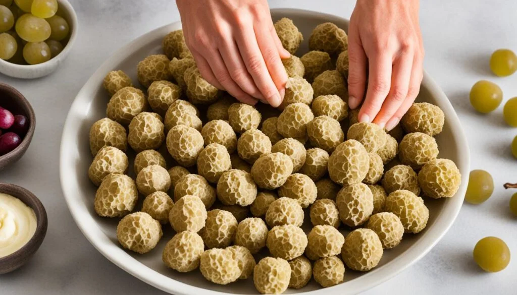 Preparo de trufas recheadas com uva Preparo de trufas recheadas com uva