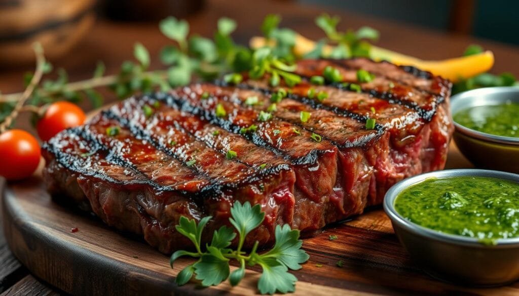 Bife de chorizo rico em nutrientes