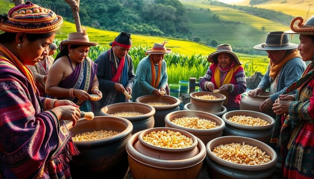 Preparação da chicha
