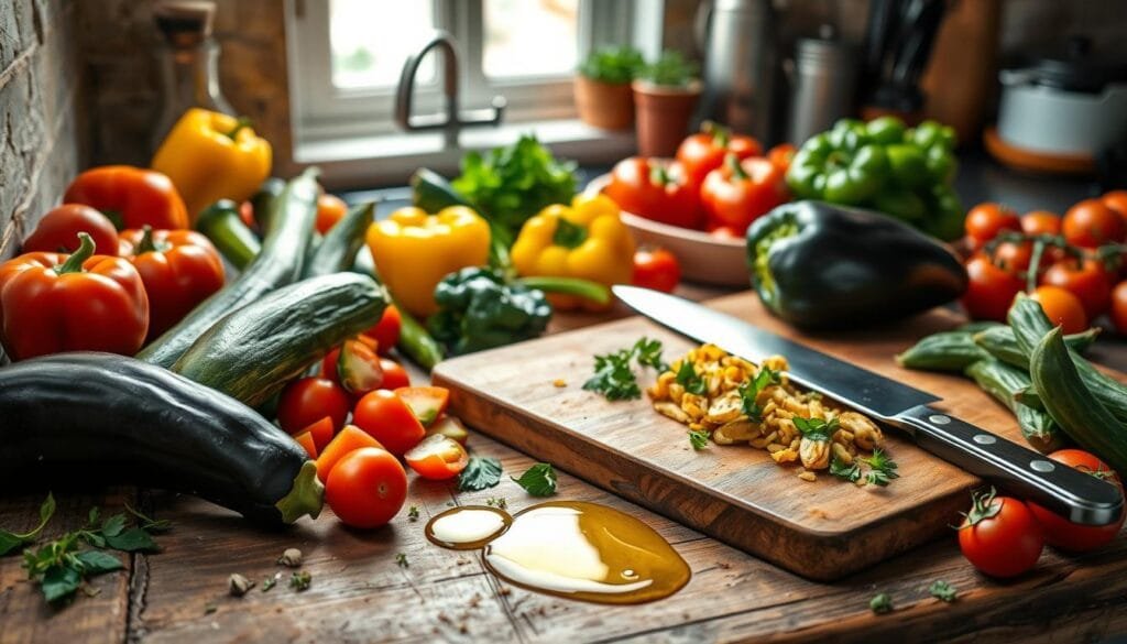 Preparação do Ratatouille